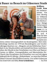 Uschi Bauer - Alles im grünen Bereich -
Passauer Neue Presse v. 18.09.2012
(PnP Pocking)