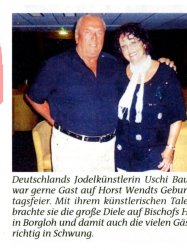 Uschi Bauer - Gast bei 70. Geburtstag von Horst Wendt
Hagener Marktbote v. 12.09.2013