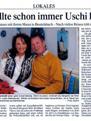 Uschi Bauer zuhause
PnP - Vislhofener Anzeiger v. 29.11.2014